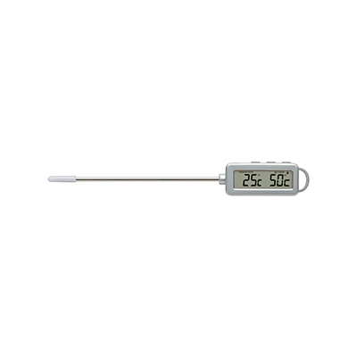 ドリテック クッキング温度計 使用温度範囲-30～+250℃ タイマー・設定温度アラーム付 シルバー O-276SV