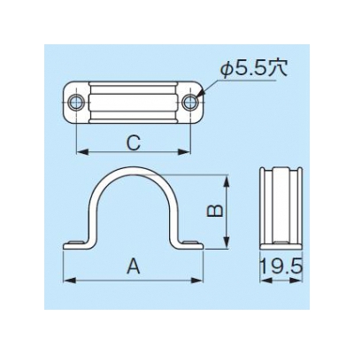 因幡電工 両サドル(VE管および保温材付ドレンパイプ用サドル)  VES-42-I 画像3