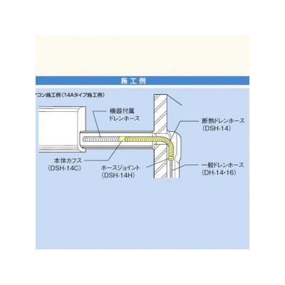 因幡電工 断熱ドレンホースセット(ソフトタイプ)  DSH-14S 画像3