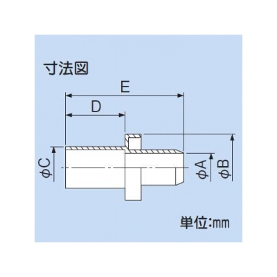 因幡電工 本体カフスφ20 (DSH-20N用パーツ) VP管継手用  DSH-20NC 画像2