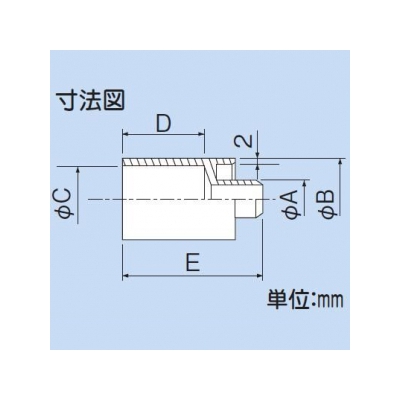 因幡電工 VP管ジョイントφ14 (DSH-14用パーツ) VP管接続用 適合VP管:13A  DSH-14-13V 画像2