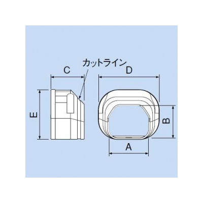 因幡電工 スリムダクトSD 端末カバー 機器接続部用 77タイプ アイボリー  SE-77-I 画像3