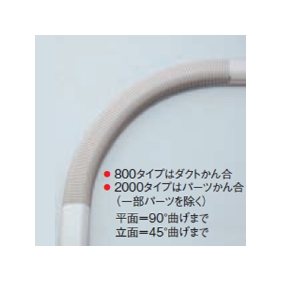 因幡電工 スリムダクトLD フリーコーナー 自在継手 800mm 70タイプ ブラウン  LDF-70-800-B 画像2