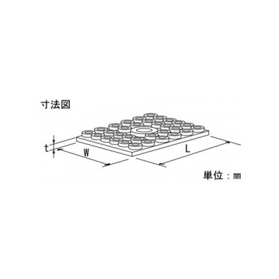 因幡電工 防振パット 振動伝達防止用緩衝材  GPS-50-50 画像2