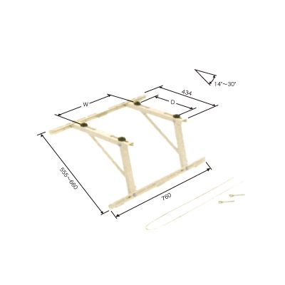 日晴金属 クーラーキャッチャー 傾斜屋根用 ZAM®+粉体塗装 C-YUG