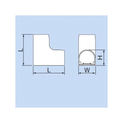 因幡電工 給水・給湯用配管化粧カバー(屋内用) 《リフォームダクトJD》 立面インコーナー90°  JCI-25 画像3