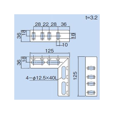 因幡電工 アングルコーナー コーナー部・2方向分岐(内嵌合)  LAK-2 画像2