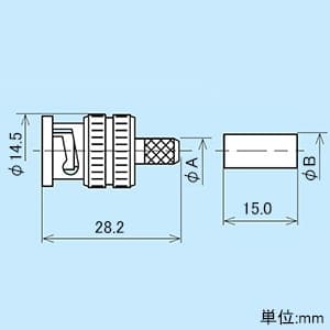 ジェフコム BNC型ストレートプラグ 高周波・圧着タイプ 適合ケーブル:3C-2V 2個入  LBNC-3C-3G 画像2