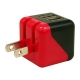 藤本電業 AC充電器 《COLOCORO》 USB2ポート 最大合計2.1A ブラック&レッド CA-04BK/RD 画像2