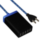 藤本電業 イルミネーションAC充電器 USB5ポート 最大合計6.5A ブラック CA-05BK 画像1