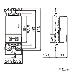 パナソニック 熱線センサ付自動スイッチ 《かってにスイッチ》 トイレ壁取付 換気扇連動用 マットグレー WTA1614H 画像4