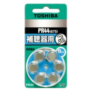 東芝 補聴器用空気電池 公称電圧:1.4V サイズ:径11.6×総高5.4mm 6個入