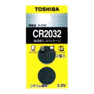 東芝 コイン形リチウム電池 3V 0.2mA 220mAh エコパッケージ 2個入