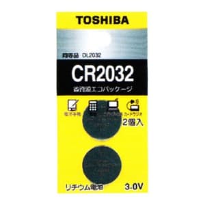 東芝 コイン形リチウム電池 3V 0.2mA 220mAh エコパッケージ 2個入 CR2032EC2P 画像1