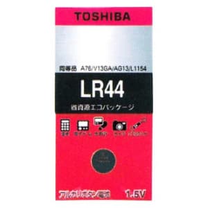 東芝 アルカリボタン電池 0.12mA 105mAh エコパッケージ 1個入 LR44EC 画像1
