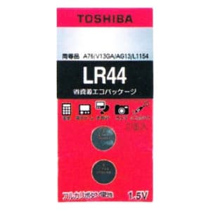 東芝 アルカリボタン電池 0.12mA 105mAh エコパッケージ 2個入