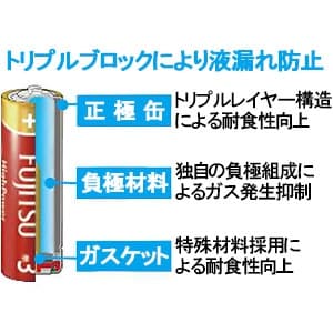 富士通 アルカリ乾電池 ハイパワータイプ 単1形 6個パック 多包装パック LR20FH(6S) 画像2
