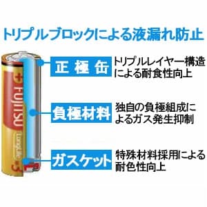 富士通 アルカリ乾電池 ロングライフタイプ 単4形 2個パック シュリンクパック LR03FL(2S) 画像2