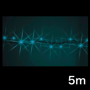 ジェフコム LEDストリング ニューハイグレードタイプ 長さ5m アクアブルー SJ-NH05-05AA 画像1