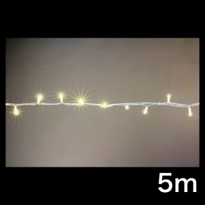 ジェフコム LEDストリング ニューハイグレード・白コードタイプ 長さ5m シャンパンゴールド SJ-NH05W-05SS 画像1
