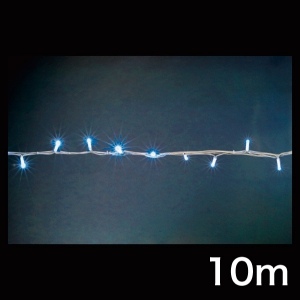 ジェフコム LEDストリング ニューハイグレード・白コードタイプ 長さ10m 青 SJ-NH05W-10BB 画像1