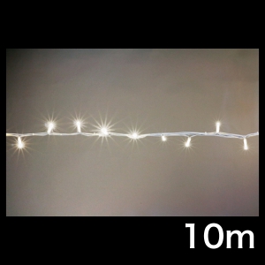 ジェフコム LEDストリング ニューハイグレード・白コードタイプ 長さ10m 白 SJ-NH05W-10WW 画像1