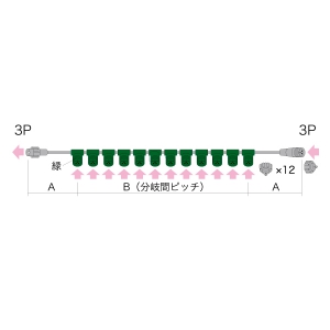 ジェフコム ストリングベース SJ-NHシリーズ用 5分岐 ピッチ100cm SJ-NH06-BV505 画像1