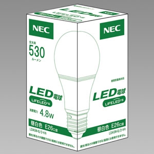 ホタルクス(NEC) LED電球 一般電球形40W相当 昼白色 E26口金 密閉器具対応 LDA5N-G/2-キキ