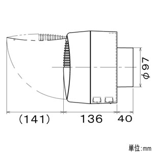 三菱 給気・循環ユニット 《ミックスフローファン》 壁付専用 羽根径8.5cm アレル除菌フィルター搭載 電源スイッチ付 V-08PQMX2-KF 画像3
