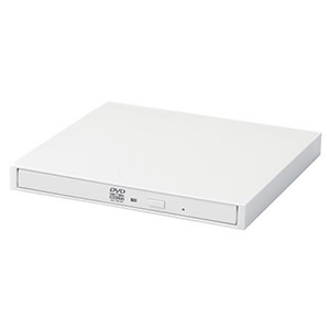 ELECOM ポータブルDVDドライブ USB3.2Gen1対応 Windows用書込ソフト付 Type-Cケーブル付 ホワイト LDR-PML8U3CLWH 画像1