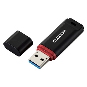 ELECOM USBメモリー USB3.2Gen1対応 16GB データ復旧サービス付 ブラック MF-DRU3016GBKR 画像1