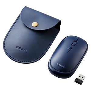 ELECOM ワイヤレスマウス 《Slint》 無線2.4GHz方式 BlueLED方式 Mサイズ 4ボタン 収納ポーチ付 ブルー M-TM10DBBU 画像1