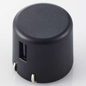 ELECOM AC充電器 コンパクトタイプ 最大出力1.0A USB-A×1ポート ブラック MPA-ACU07BK 画像1