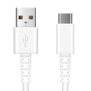 PGA 充電/通信 やわらかケーブル USB-AtoUSB-C 0.5m ホワイト PG-YWCA05WH 画像3