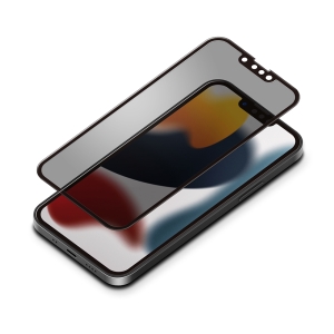 PGA iPhone 13 mini用 液晶全面保護ガラス 覗き見防止 PG-21JGL07FMB 画像1
