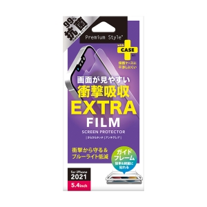 PGA iPhone 13 mini用 液晶保護フィルム 衝撃吸収EX/アンチグレア PG-21JSF04 画像2