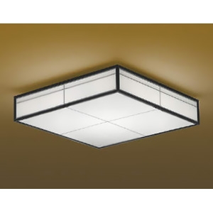 コイズミ照明 LED一体型和風シーリングライト ～4.5畳用 調光 昼白色 リモコン付 白木枠(焦茶オイルステイン) AH52371
