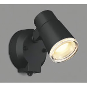 コイズミ照明 LEDスポットライト 防雨型 白熱球60W相当 散光配光 非調光 電球色 タイマー付人感センサ付 ランプ付 ブラック AU52700 画像1