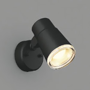 コイズミ照明 LEDスポットライト 防雨型 白熱球60W相当 散光配光 非調光 電球色 ランプ付 ブラック AU52704 画像1