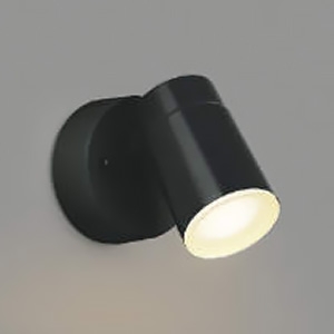 コイズミ照明 LED一体型スポットライト 防雨型 白熱球60W相当 散光配光 非調光 電球色 黒 AU50451 画像1