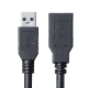 サンワサプライ USB3.0延長ケーブル ブラック 0.5m KU30-EN05K 画像3