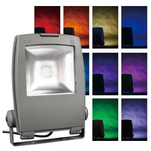 ジェフコム LEDフルカラー投光器 40W 単色16種・フルカラー自動変色 リモコン付 PDS-C01-40FL 画像1