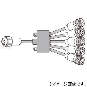 ジェフコム 5分岐コード LEDソフトネオン用 PR-E3-B05 画像1