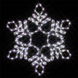 ジェフコム LEDジョイントモチーフ 全点滅タイプ 雪の結晶(中・白) SJ-C102W-JT 画像1