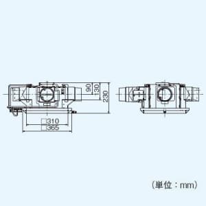 パナソニック 中間ダクトファン 1～3室用 残置運転機能付 電動気密シャッター1個付 樹脂製 FY-18DPC1ST 画像2