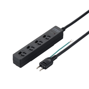 YAZAWA(ヤザワ)3P抜け止めマグネットフック付タップ4個口5m黒H5HJKNP405BK