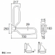 三栄水栓製作所 サポートバー(折上式) 手すり 介護保険適用対象商品 全長:700mm W601 画像3