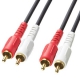 サンワサプライ オーディオケーブル RCAピンプラグ(赤・白) 1m KM-A4-10K2 画像1