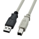 サンワサプライ USB2.0ケーブル スタンダードコネクタタイプ 長さ3m ライトグレー KU20-3K 画像1