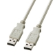 サンワサプライ USBケーブル A-Aコネクタ 長さ1m KB-USB-A1K2 画像1